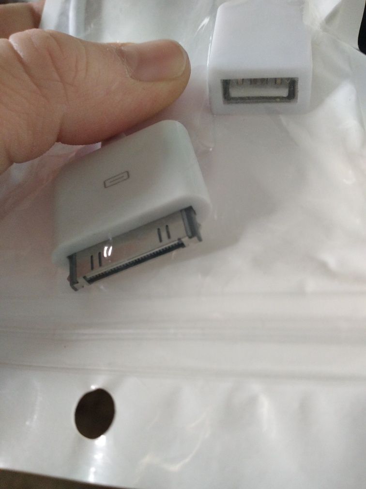 Kabel żeński - męski do Delock USB-A Apple 30 Pin Biały