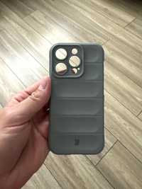 Pancerne etui Bizon Case Tur do iPhone 15 Pro, jasnoszare