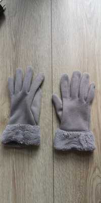 Rękawiczki zimowe z futerkiem S