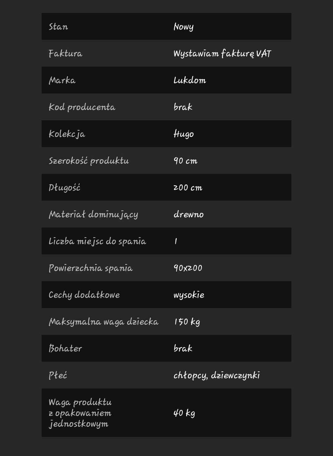 Łóżko piętrowe na antresoli sosnowe białe