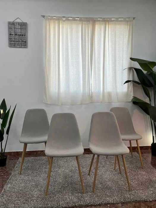 4 cadeiras cinzentas - envio grátis