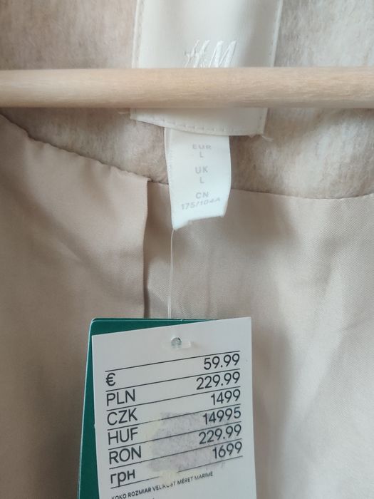 Płaszcz damski H&M roz L