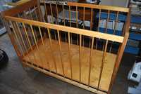 Кроватка детская деревянная кровать коричневая 2 уровня