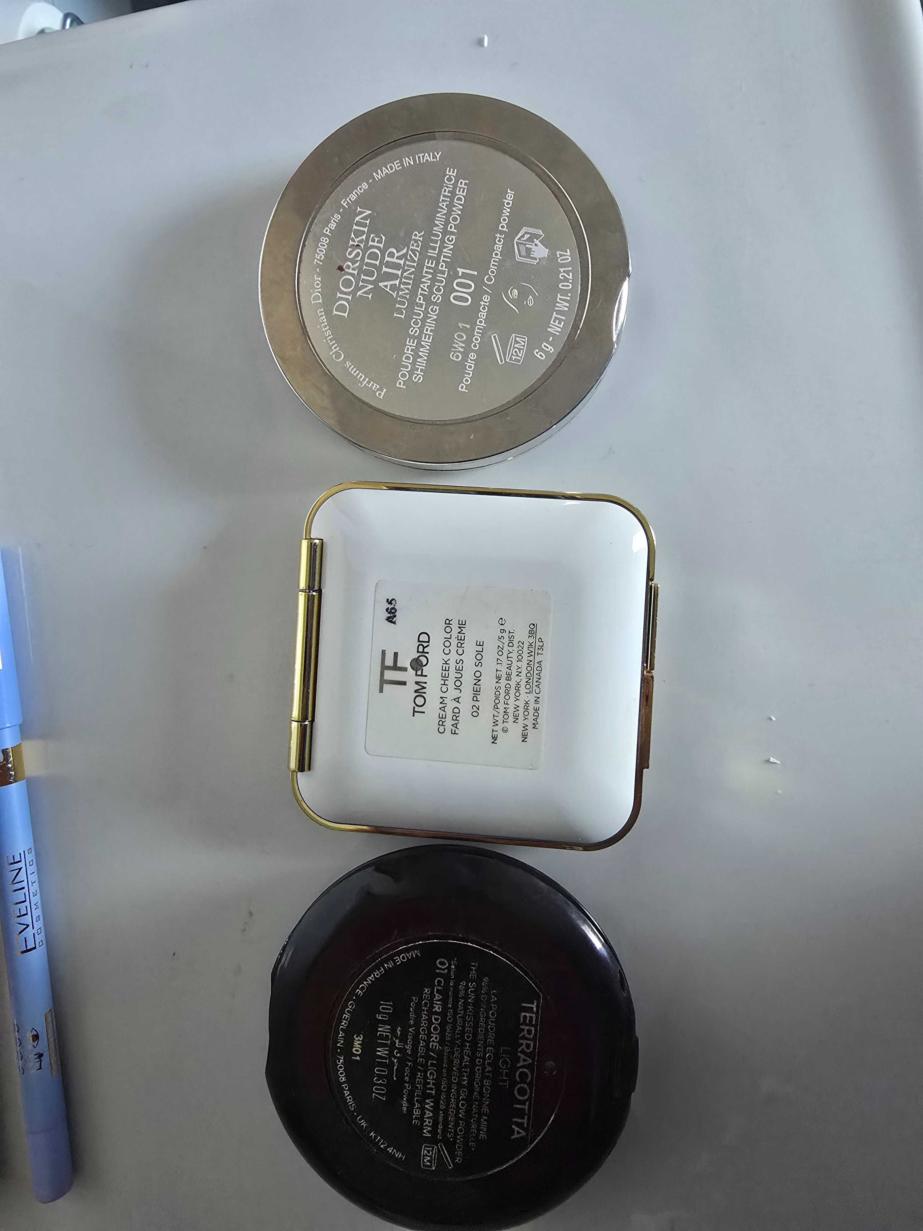Kosmetyki kolorowe Dior, Guerlain, Tom Ford,