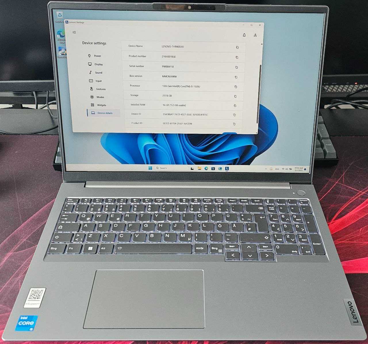 Lenovo ThinkBook 16 G6 IRL i5 1335u / 16GB / 256GB / Windows 11 Pro