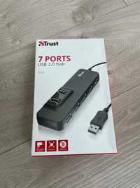 TRUST rozdzielacz hub USB 2.0 7 portow z zasilaczem