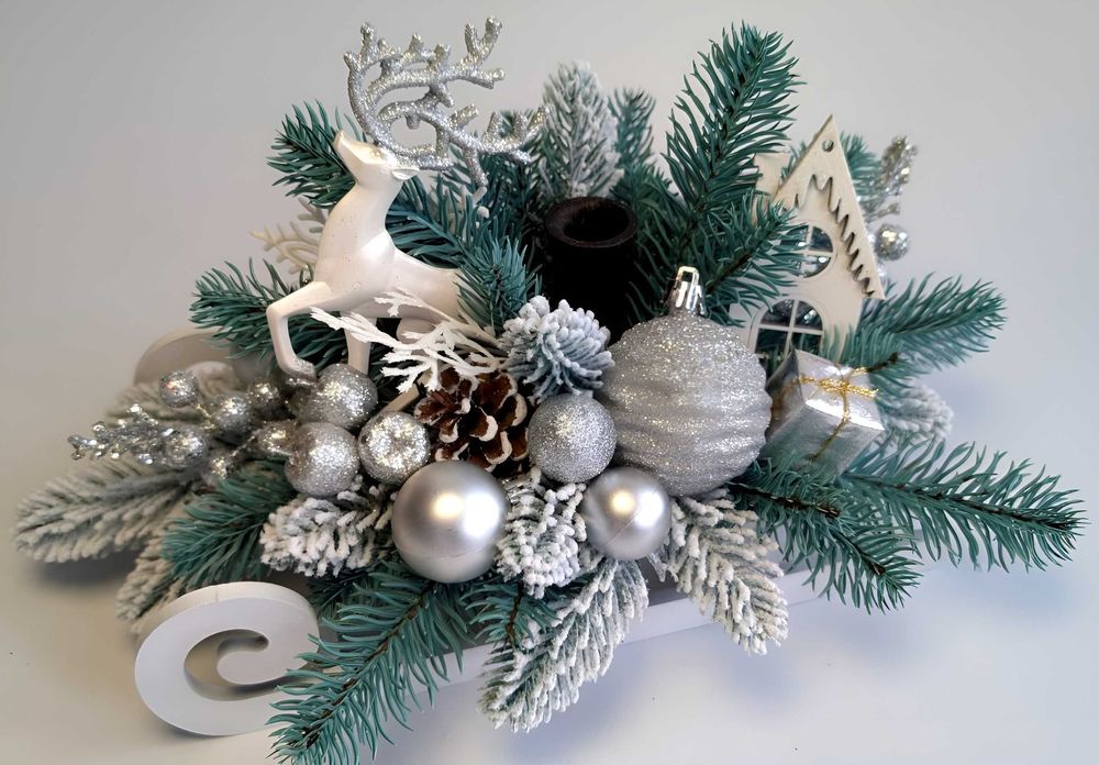 Новорічна композиція "Сани" 5 видів опт і роздріб