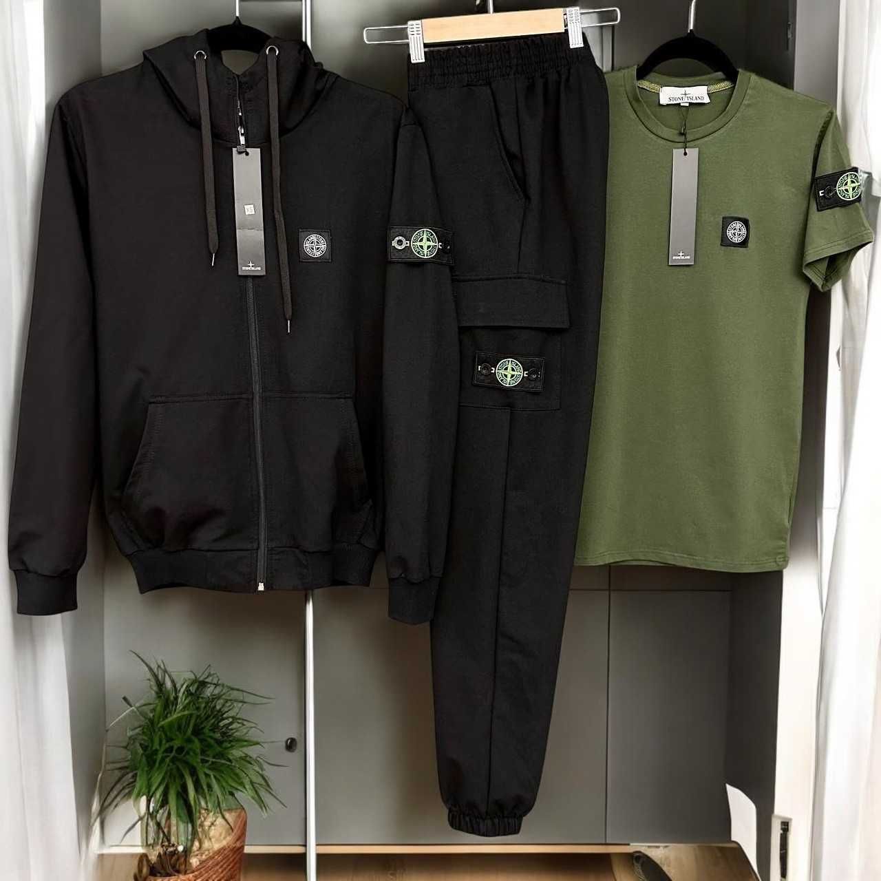 STONE ISLAND:зіп-штани-футболка, набір стон айленд, післяплата