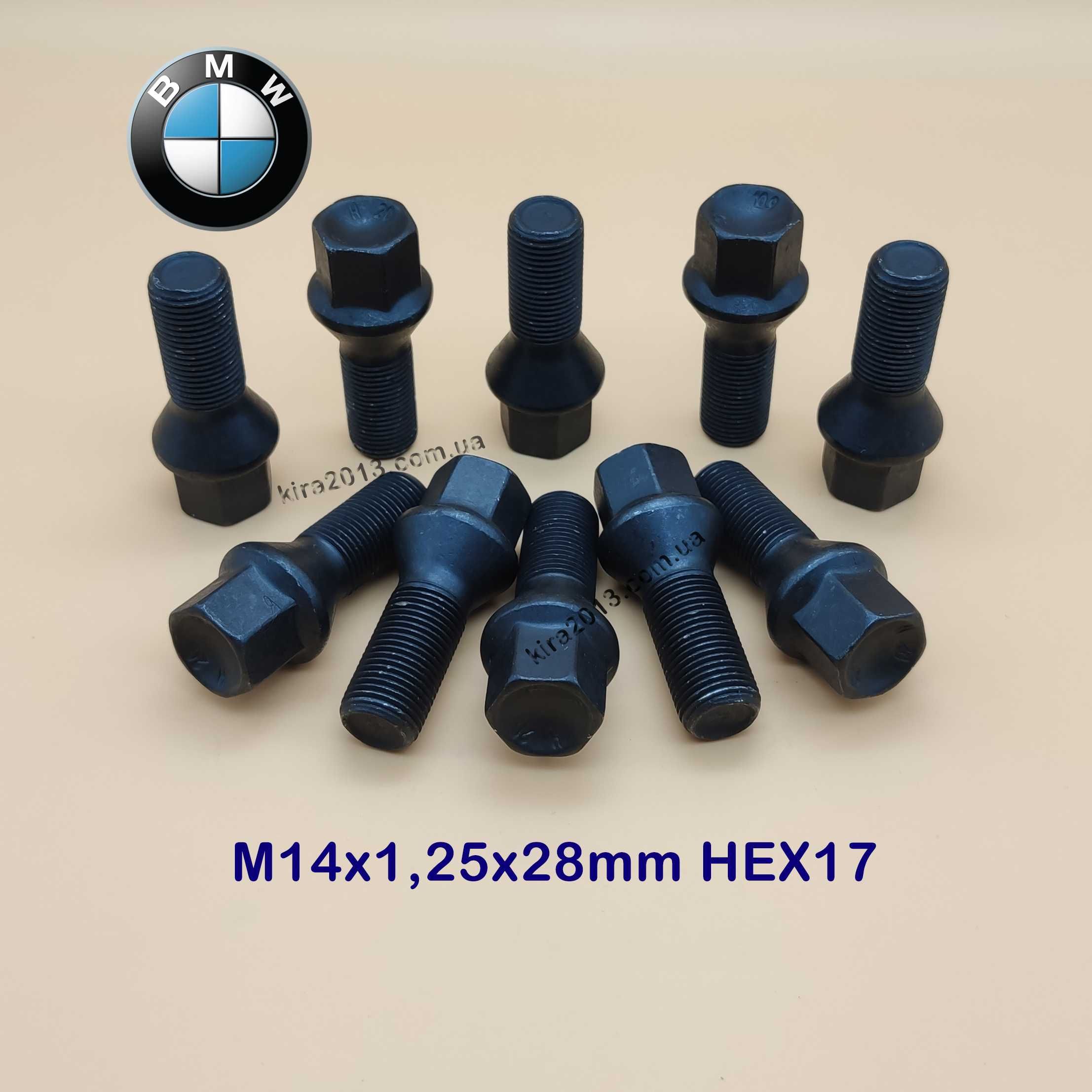 Болты для дисков БМВ черные BMW E70 E71 F15 F16 F10 F11 F25 F26 F80