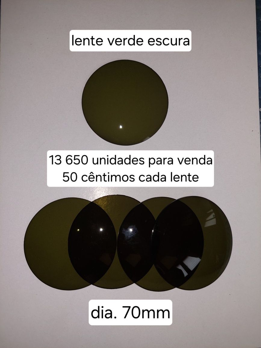 lentes orgânicas solares e lentes minerais (brancas e fotocromaticas)