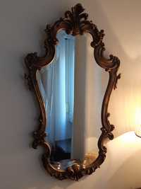 Espelho antigo madeira - talha dourada