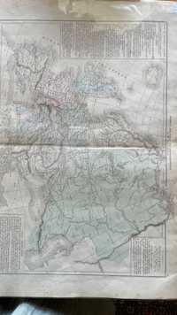 Stara mapa polityczna Europy 1866 / XIX wiek