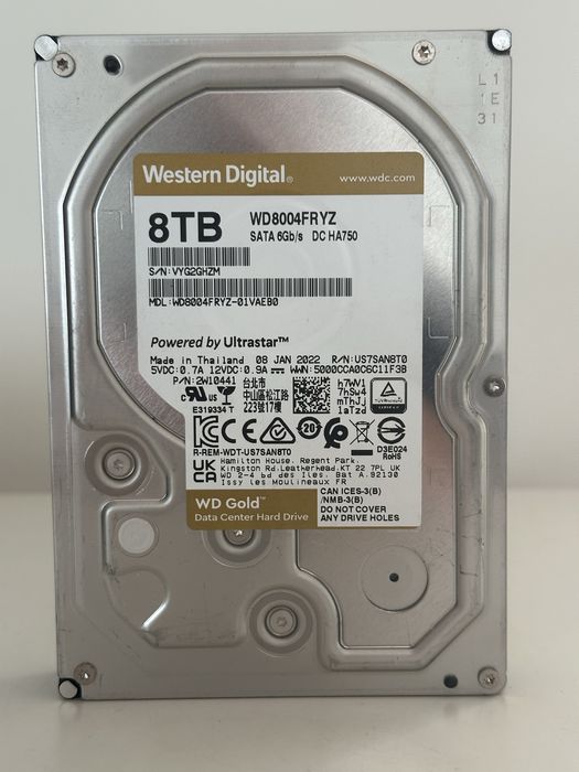 Disco western Digital 8TB Gold