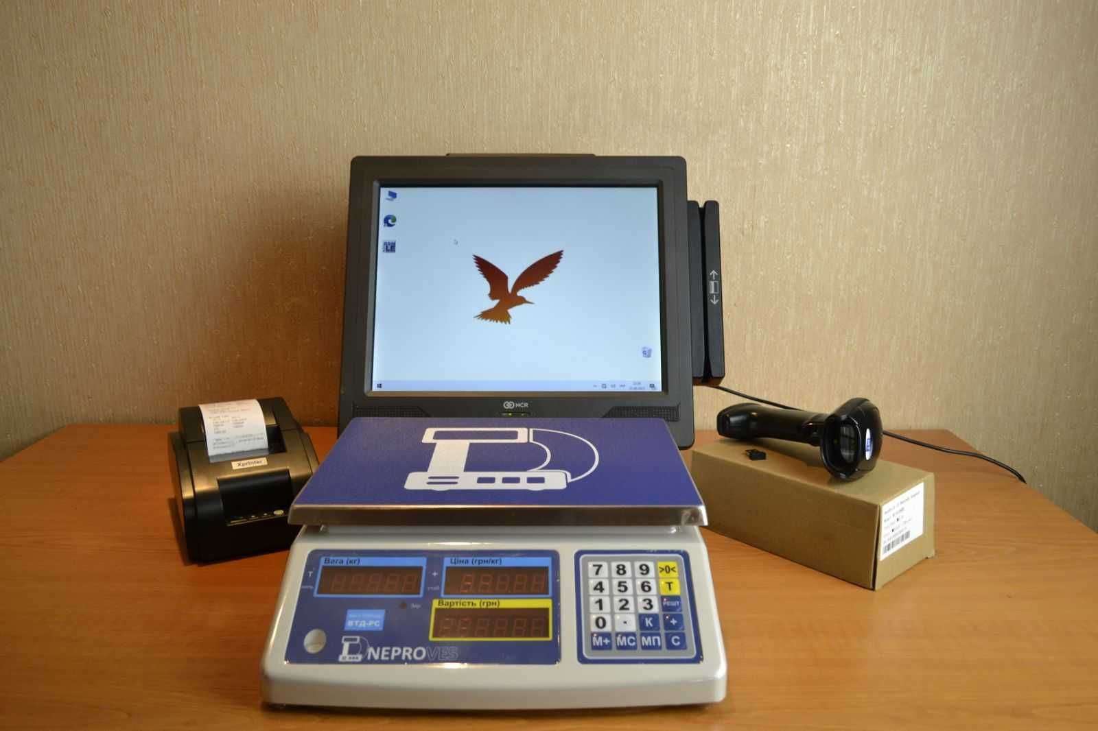 POS терминал с принтером для печати чеков