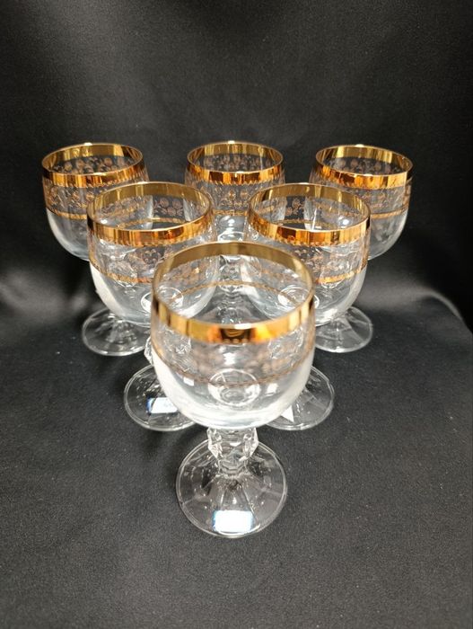 Kieliszki Bohemia grawerowane szkło kryształowe