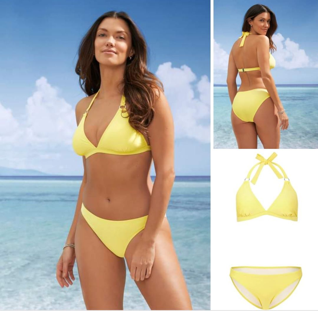 Strój kąpielowy bikini rozmiar xl XXL 44  damski bikini żółty Bonprix