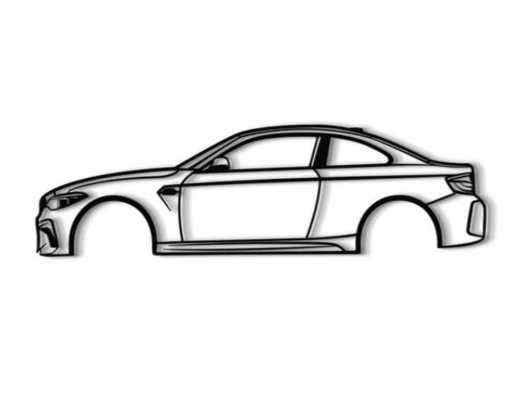 Silhuetas BMW M2 3D 20CM