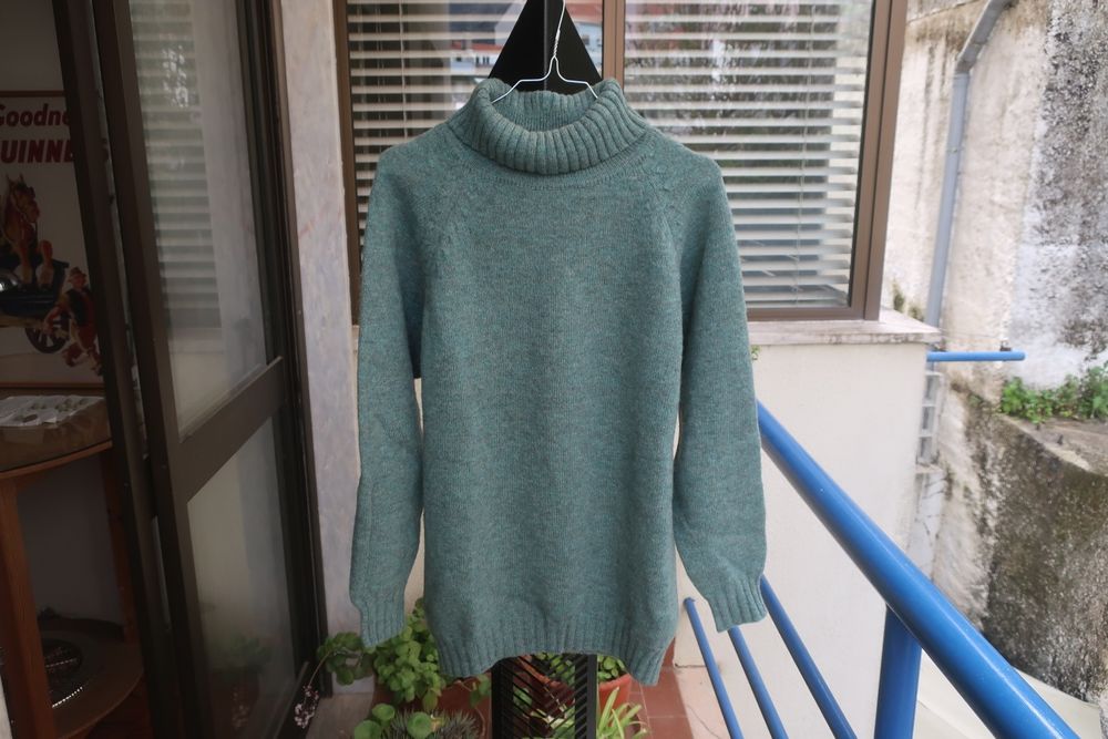 Camisola Vintage Benetton com gola (100% lã, Made in Italy, M)