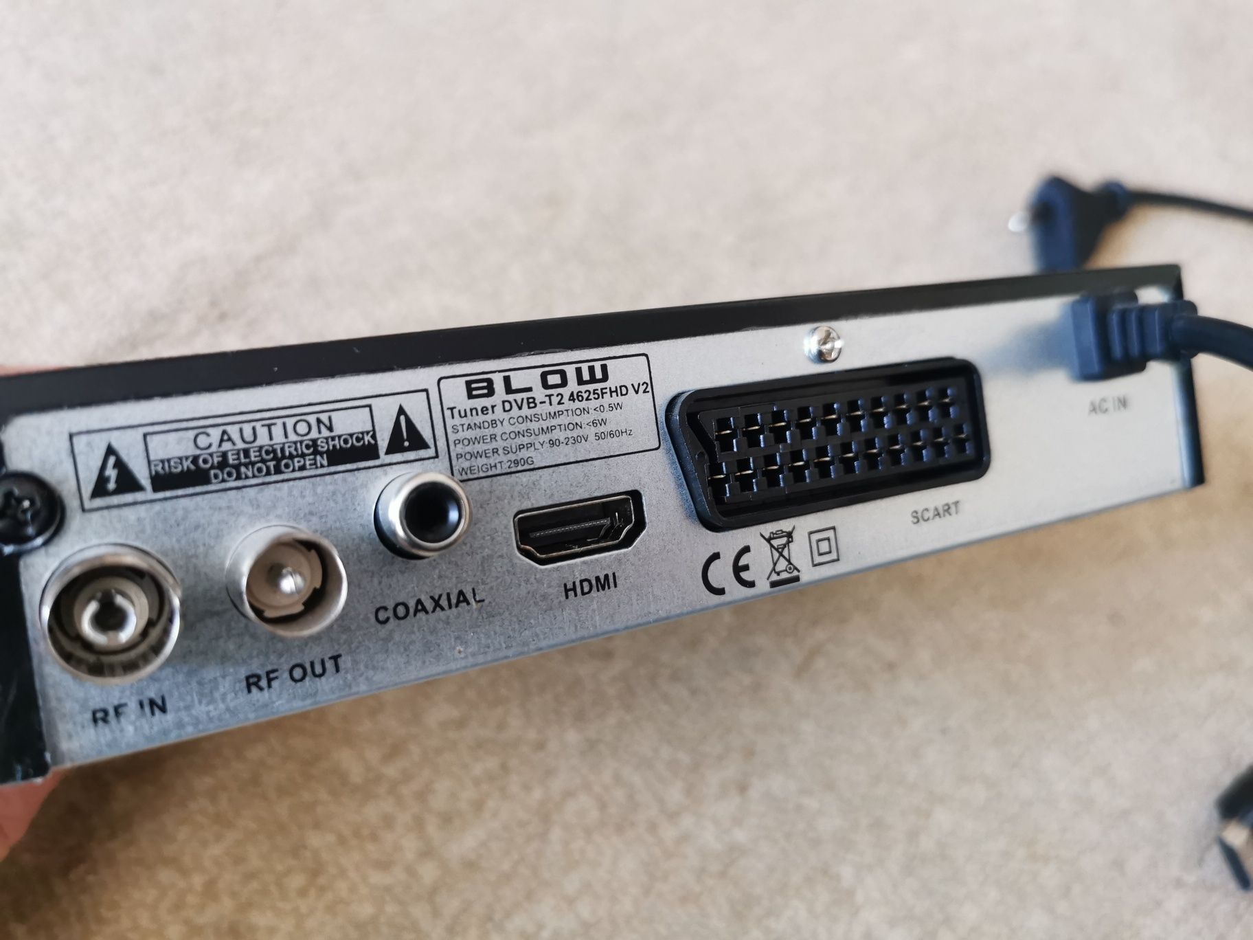 Dekoder Blow 4625 FHD DVB-T2 telewizji naziemnej, kabel hdmi