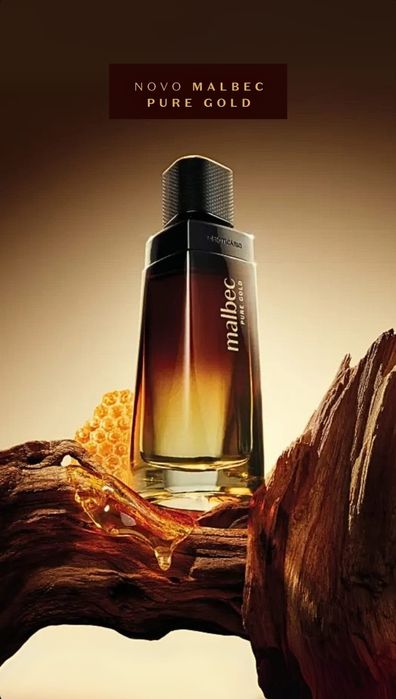 Conjunto Malbec Pure Gold eau de Toilette, loção e barba homem