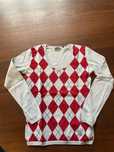 Sweter szary sweterek w romby dlugi rękaw r. S montego jak NOWY