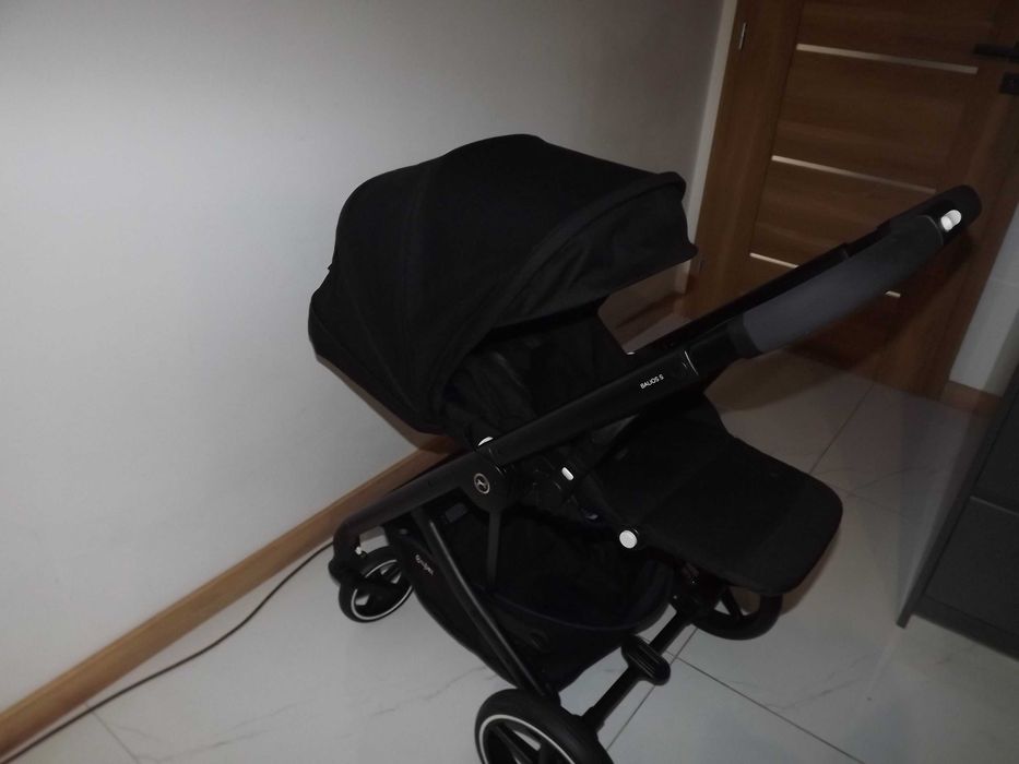 Cybex balios s lux 3w1 deep black +Baza fotelik cybex Sliczny