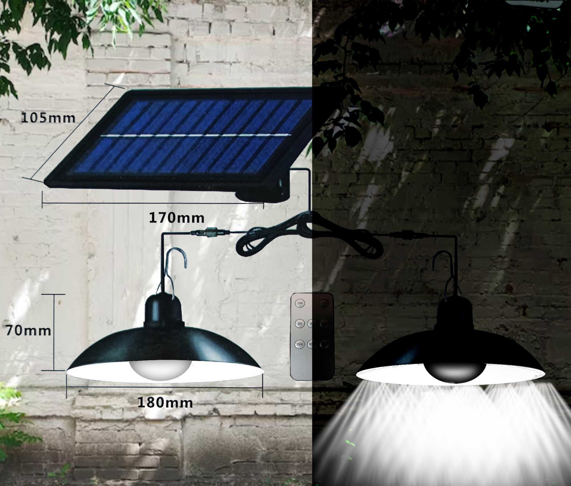 Lampy wiszące solarne LED 80W