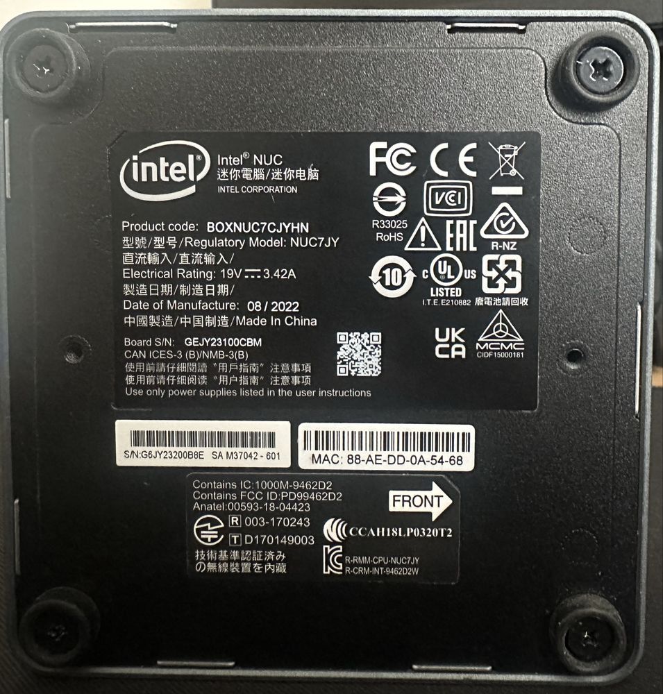 Komputer PC Intel NUC 7 Intel Celeron J4025 /4GB/120GB