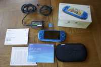 Konsola SONY PSP Slim 3004 VIBRANT BLUE komplet +etui karta pamięci