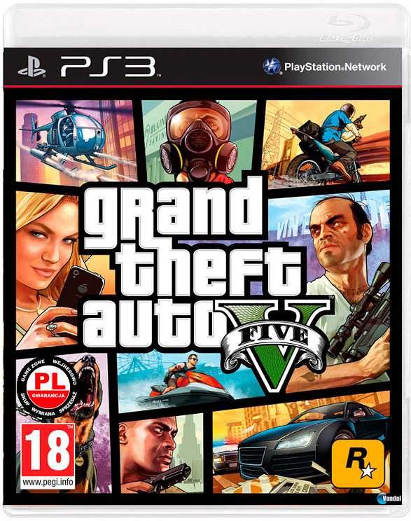 GTA 5 PS3 + PS3 Slim = PŁYTA PL / Grand Theft Auto 5 PL PS3