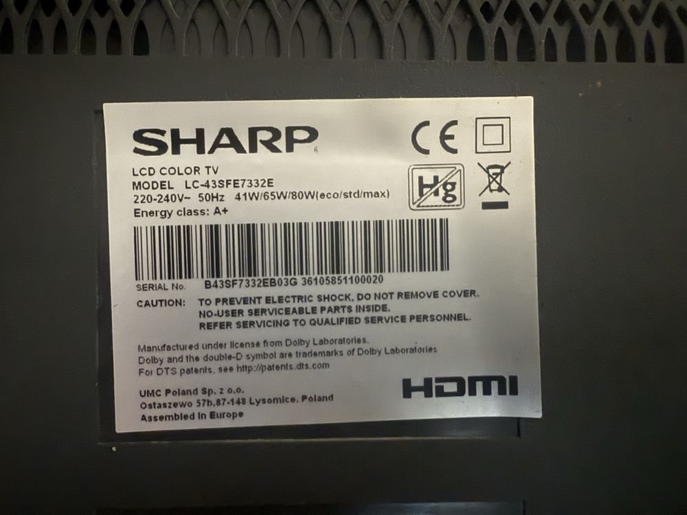 Telewizor Sharp 43