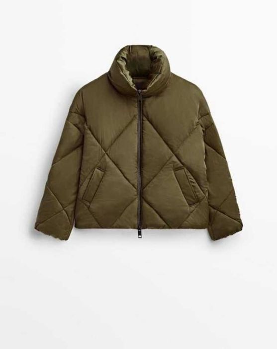 Massimo Dutti стильный пуховик(пуффер) свободного кроя