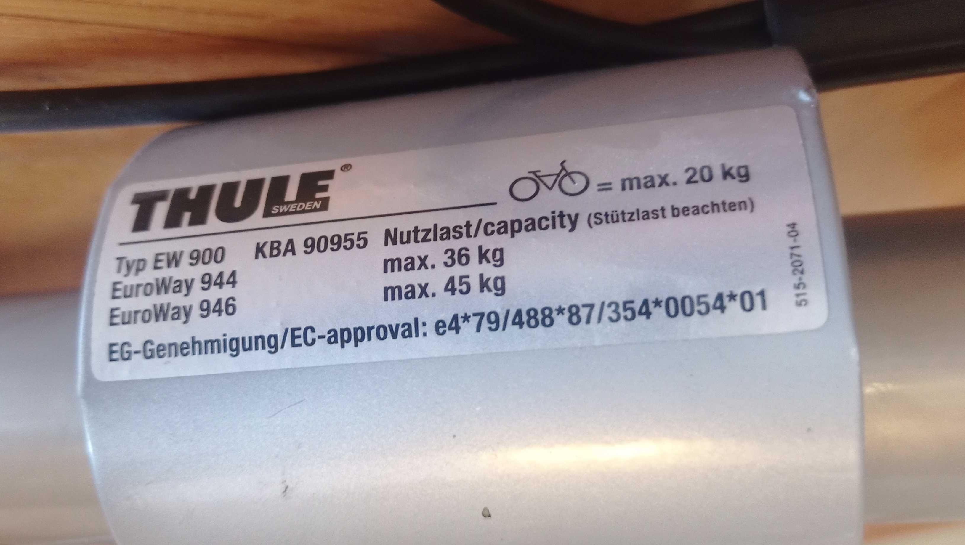 Bagażnik rowerowy Thule ew 900 na hak
