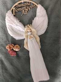 Anioł stróż makrama imię prezent komunia chrzest urodziny