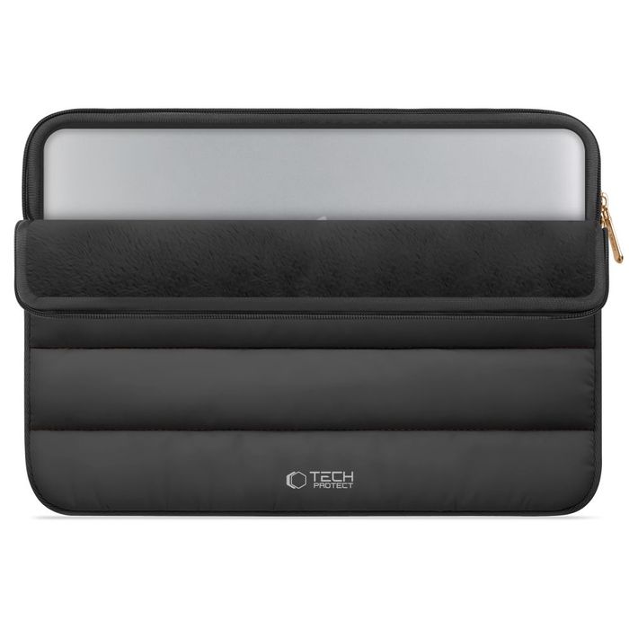 Etui TECH-PROTECT Fluffy DO Laptopa 13-14" Miękka Ochrona Czarne
