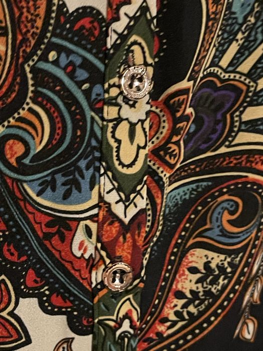 Tunika z paskiem sukienka długi rękaw kolorowa Boohoo rozmiar 36