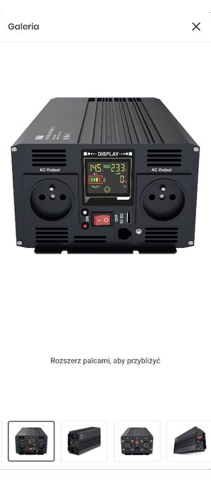 Przetwornica NEWELL NL3680 12V/230V 2000W/4000W Czysta sinusoida