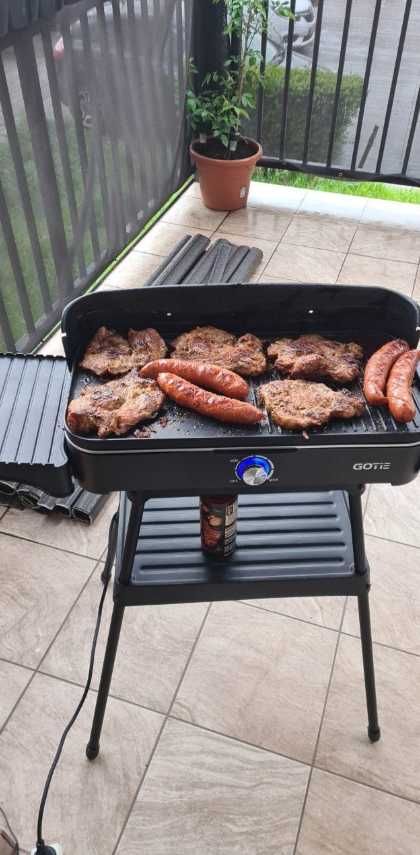 CAŁOROCZNY GRILL ELEKTRYCZNY Ogrodowy Do Kuchni Na Balkon i Taras 2w1