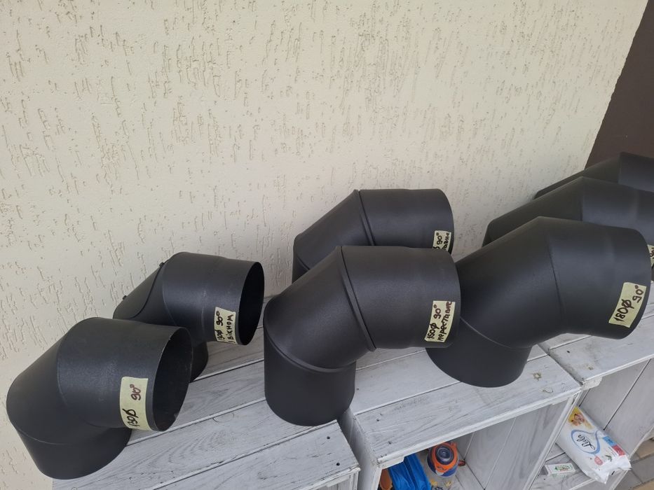 Перехідник (редукція),коліна,заглушки на трубу димоходу,труби димоходу