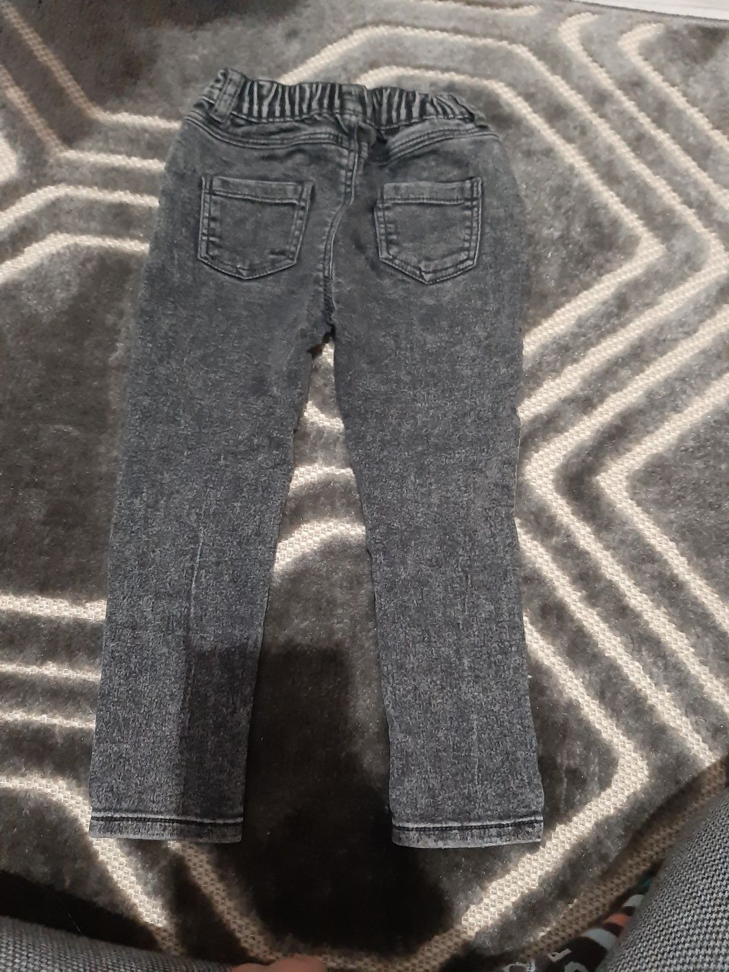 Spodnie jeans czarne na gumce, Denim, 98cm, stan dobry