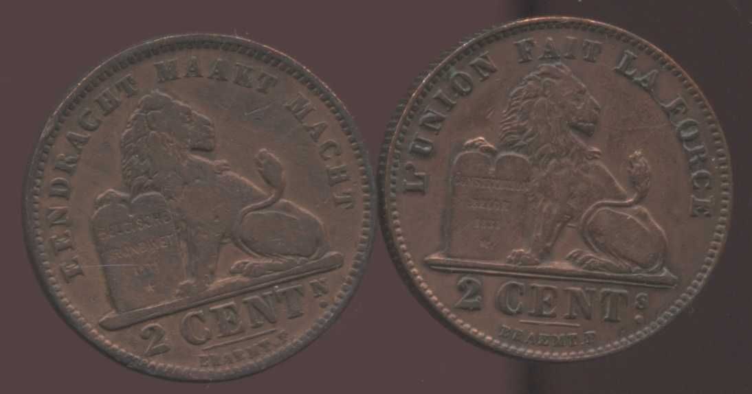 Belgia 2 monety 2 centymy