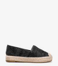 Czarne espadryle plecione Carly 39