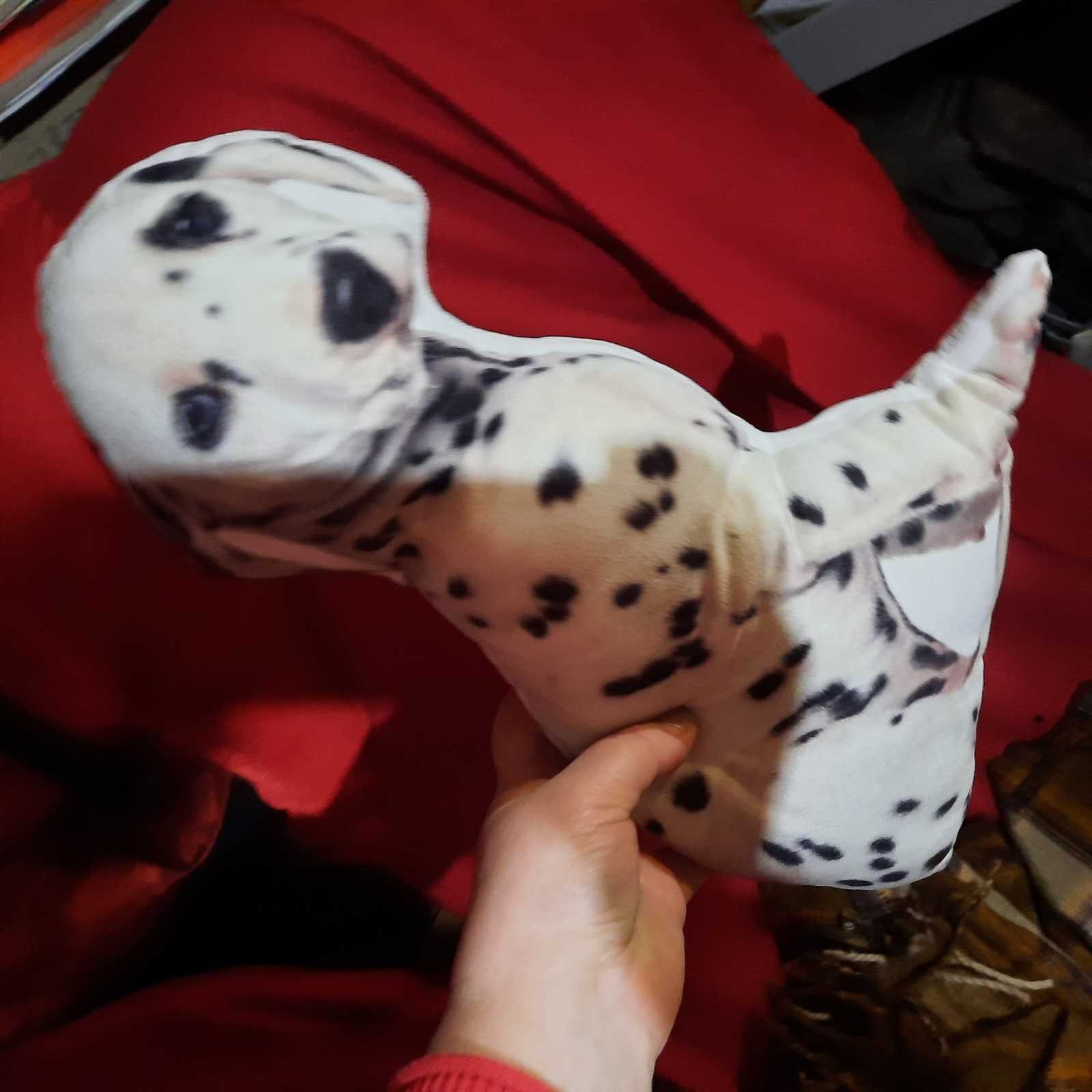 подушка диванная в виде собака долматинец белый