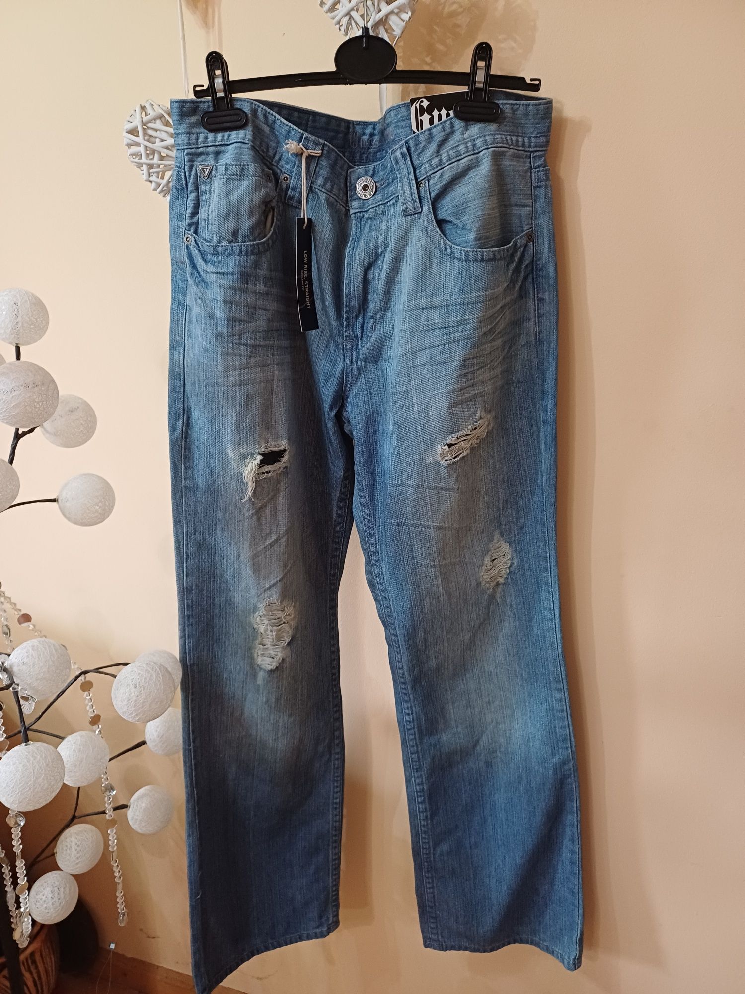 Spodnie jeansowe Low rise straight Guess r.L /34