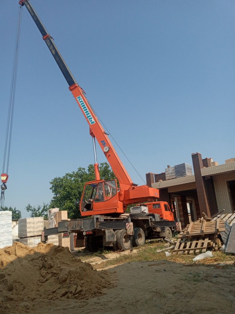 Аренда, услуги автокрана 14 и 25, экскаватора, кран манипулятора