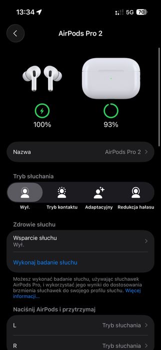 AirPods Pro2, Jak Nowe. Na Gwarancji, Oryginalne!