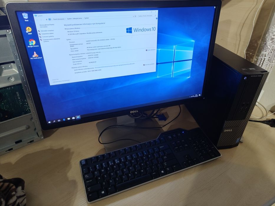 Zestaw komputerowy Dell Optiplex 3020 + P2414hb SSD win 10
