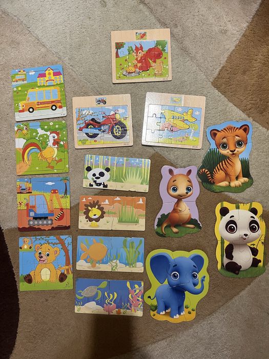 Пазлы для малышей 1+, 2+, 3+