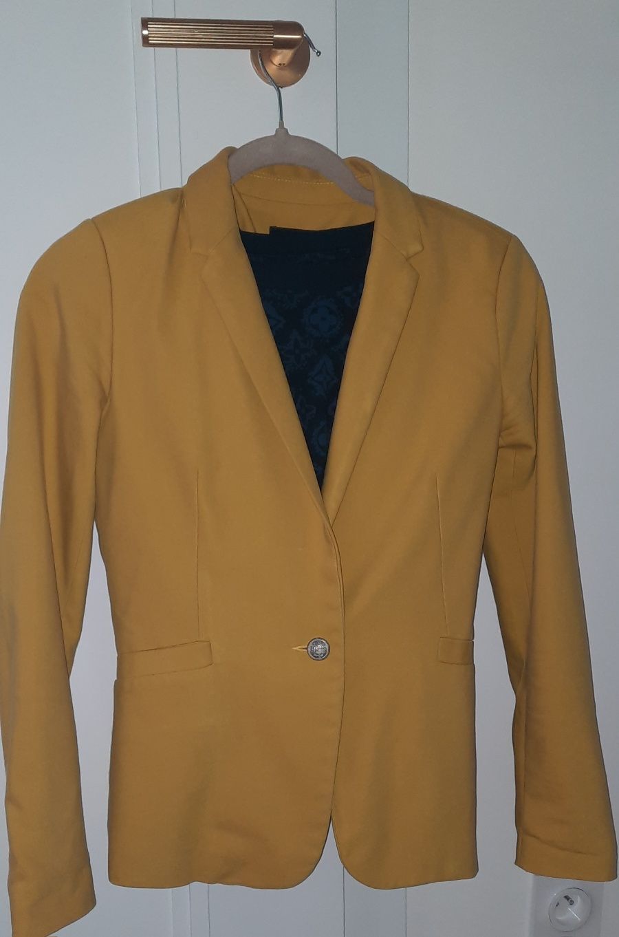 Marynarka,x34, Reserved, elegancka marynarka, musztardowa