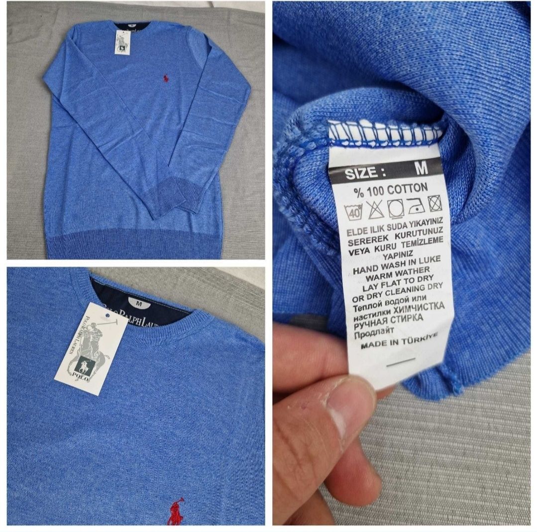 Sweter męski okrągły kolnierzyk Ralph lauren kolory premium